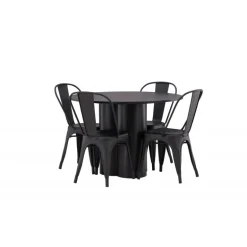 Olivia Rund Spisebordssæt - Sort