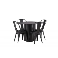 Olivia Rund Spisebordssæt - Sort