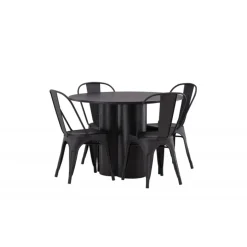 Olivia Rund Spisebordssæt - Sort
