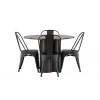 Olivia Rund Spisebordssæt - Sort og Mocca