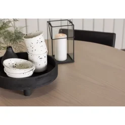 Olivia Rund Spisebordssæt - Sort og Hvid