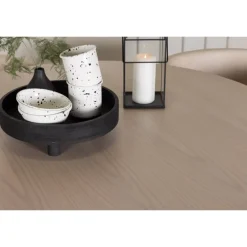 Olivia Rund Spisebordssæt - Beige og Hvid