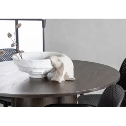 Olivia Rund Spisebordssæt - Sort og Mocca