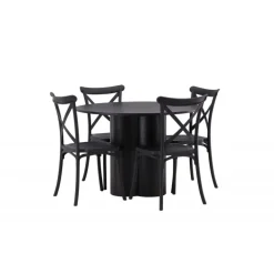 Olivia Rund Spisebordssæt - Sort