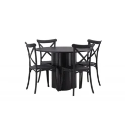 Olivia Rund Spisebordssæt - Sort
