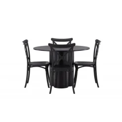 Olivia Rund Spisebordssæt - Sort