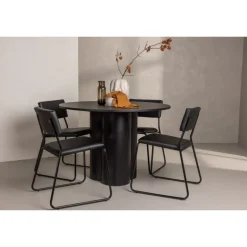 Olivia Rund Spisebordssæt - Sort