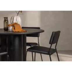 Olivia Rund Spisebordssæt - Sort