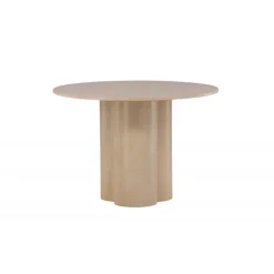 Olivia Rundt spisebord - Hvidpudset