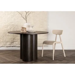 Olivia Rundt spisebord Ø110cm - Lakeret Mocca
