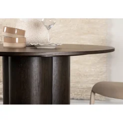 Olivia Rundt spisebord Ø110cm - Lakeret Mocca
