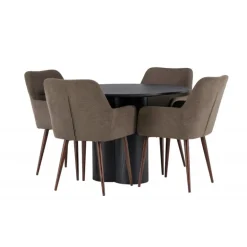 Olivia Rundt Spisebordssæt med Tomorrow Stole