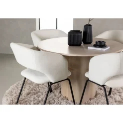 Olivia Spisebordssæt med Day Stole - Off White og - Hvid