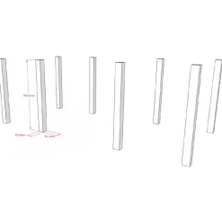 Ombygningssæt til køjeseng 90×200 cm – Forrest Beech, natur