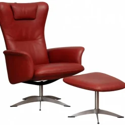 Opus Lænestol - Rød Soleda læder