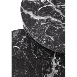 OREO sæt af to sofaborde - Sort marmor / Sort