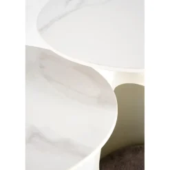 OSARIO sofabord, Hvid marmor / Hvid