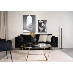 osterlen Bord - Messing og Transperant