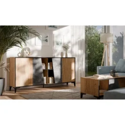 OVO kommode mørk beton/ur-eg