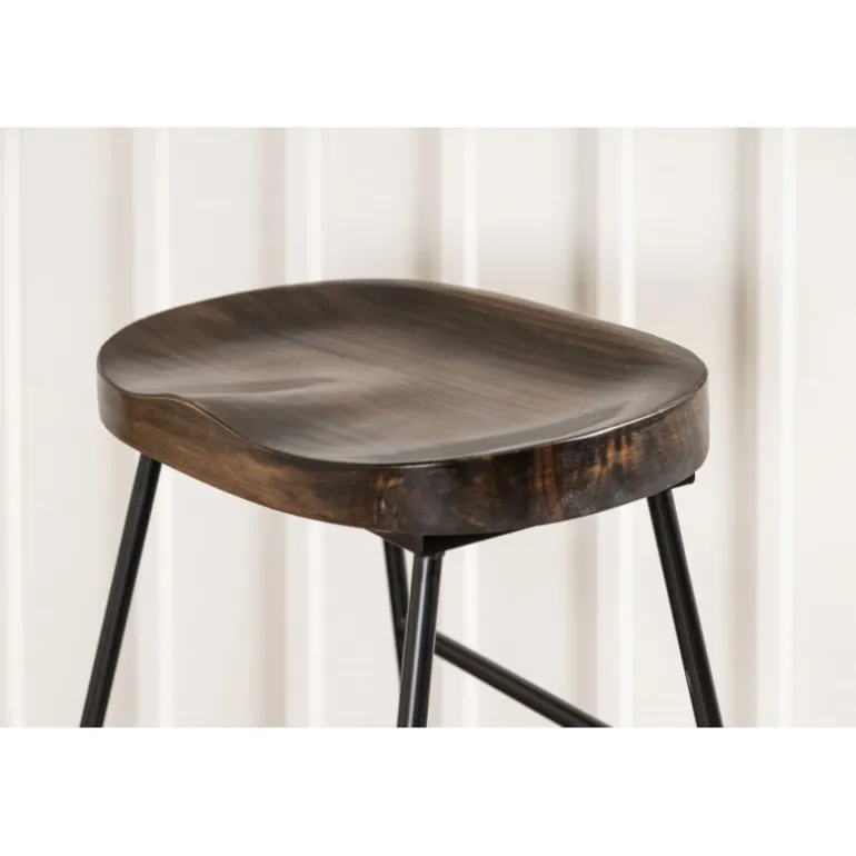 Ozark Barstol - Sort og Mørk Valnød