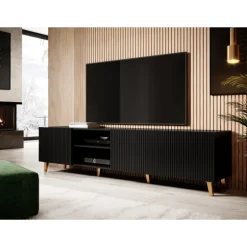 PAFOS TV bord 200/4D Sort/Sort