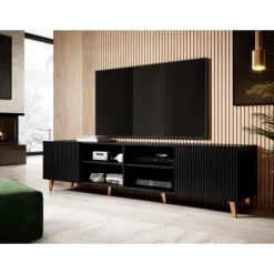 PAFOS TV bord 200/4D Sort/Sort