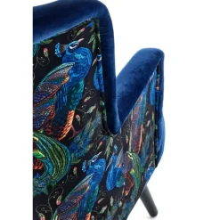 PAGONI stol - mørkeblå / Sort