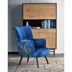 PAGONI stol - mørkeblå / Sort