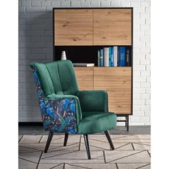 PAGONI stol - Mørkegrøn / Sort