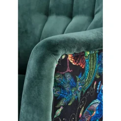 PAGONI stol - Mørkegrøn / Sort