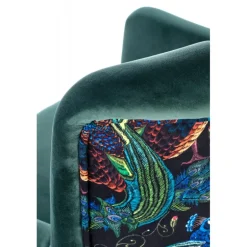 PAGONI stol - Mørkegrøn / Sort