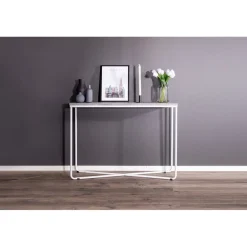 Palads Sidebord - Mørkegrå og Hvid