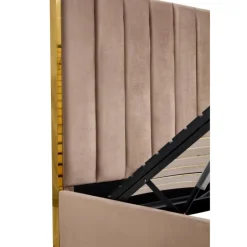 PALAZZO 160x200 seng med opbevaring - Beige/guld