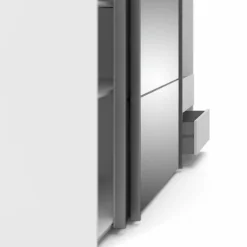 Palermo klædeskab 182 cm - Hvid,Grå