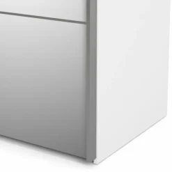 Palermo klædeskab 182 cm bred - Hvid/Spejl