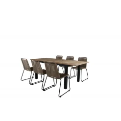 Panama Loungesæt - Havemøbelsæt - Beige,Sort,Natur