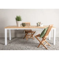 Panama Spisebord - Natur,Hvid