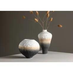 Pane Vase - Beige, Grå og Pink