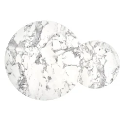 PAOLA Sofabordsæt marmor look / Guld