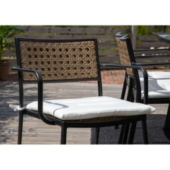 Paola Spisestuestol - Sort,Natur