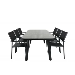 Paola t Loungesæt - Havemøbelsæt - Sort,Natur