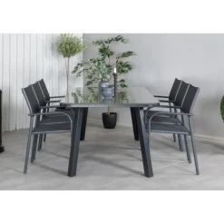 Paola t Loungesæt - Havemøbelsæt - Sort,Natur