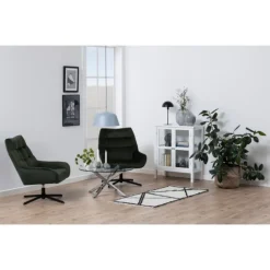 Paris drejestol Mørkegrøn Velour