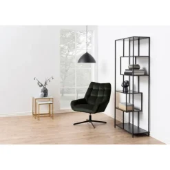 Paris drejestol Mørkegrøn Velour