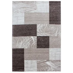 Parma Kortluvet tæppe Abstrakt Ternet - Brun