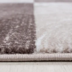 Parma Kortluvet tæppe Abstrakt Ternet - Brun