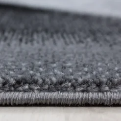 Parma Kortluvet tæppe Abstrakt Bølge - Sort