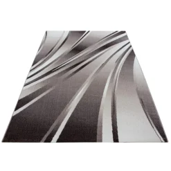 Parma Kortluvet tæppe Abstrakt Bølge - Brun