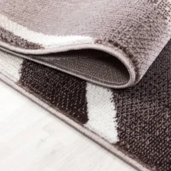 Parma Kortluvet tæppe Abstrakt Bølge - Brun