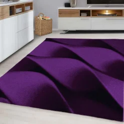 Parma Kortluvet tæppe Abstrakt Bølge - Lilla